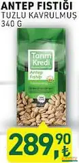 TARIM KREDİ TUZLU KAVRULMUŞ ANTEP FISTIĞI 340 G TARIM KREDİ TUZLU KAVRULMUŞ ANTEP FISTIĞI 340 G